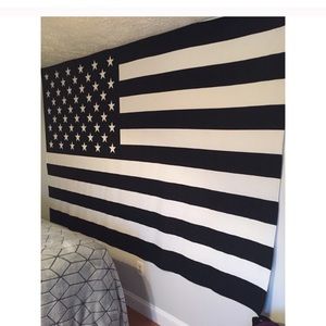 Black and White American Flag